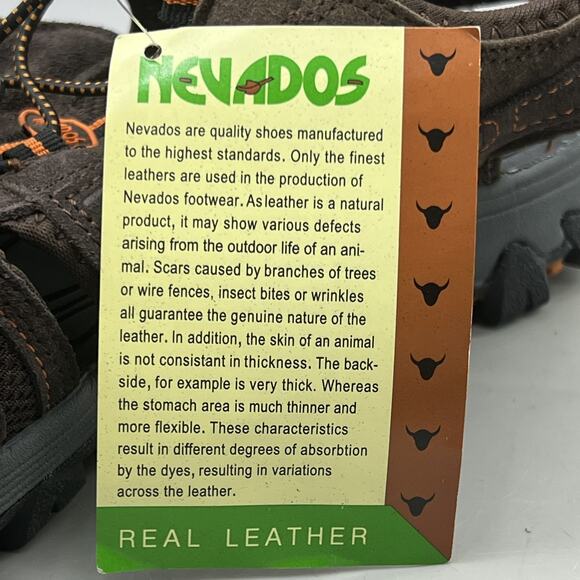 Nevados Bump Toe Sandals Waterproof Men‎ Size 10 Brown Nubuck Leather Lace Shoes - Picture 9 of 9